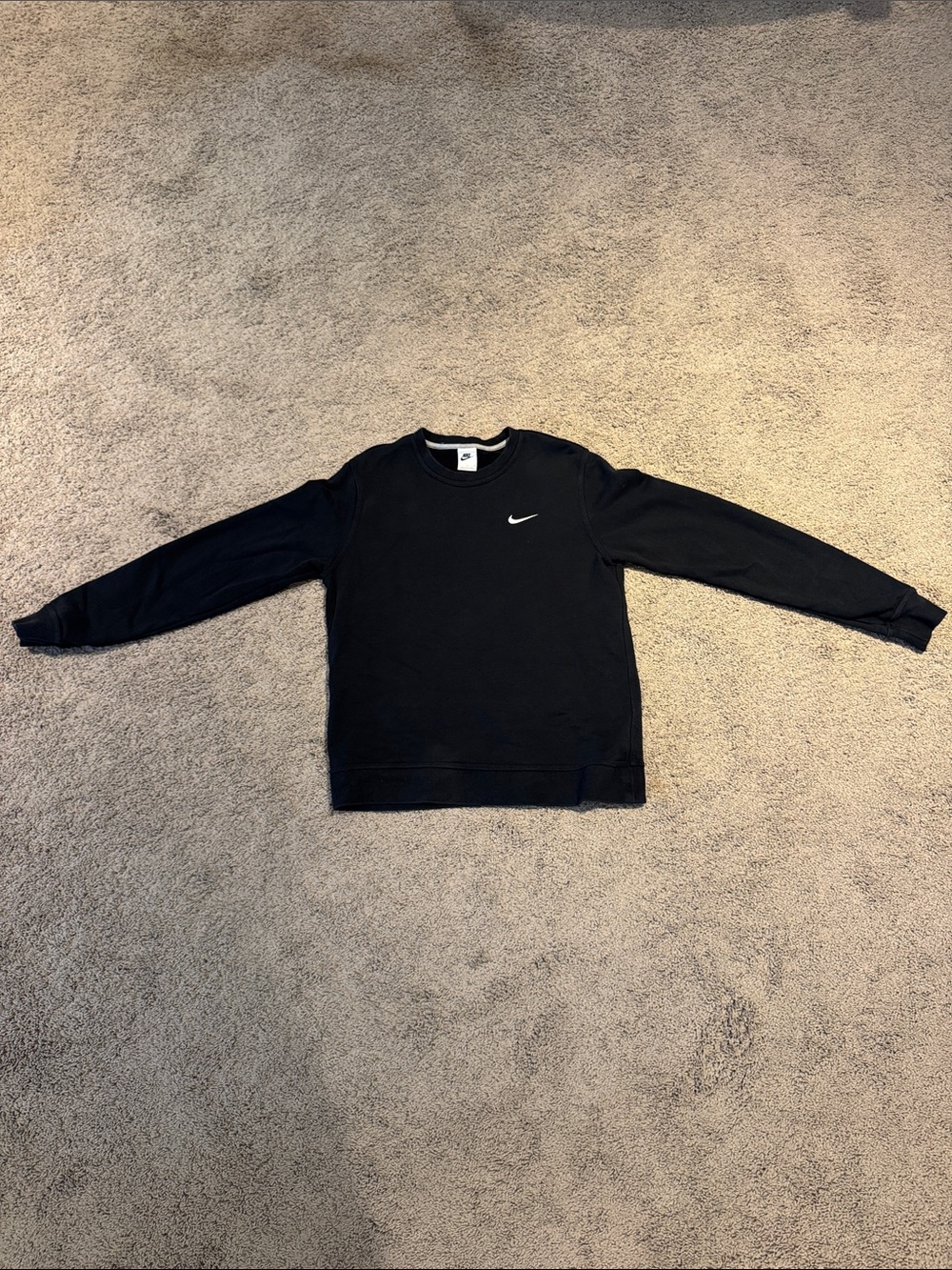 Nike Black Crewneck Sweatshirt with White Swoosh